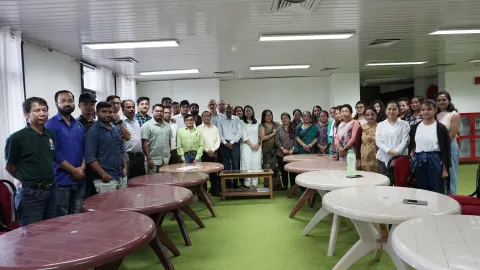 NEC Officer and staff during Hindi Essay