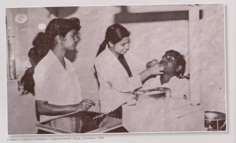 A patient undergoes investigation in Regional Dental College