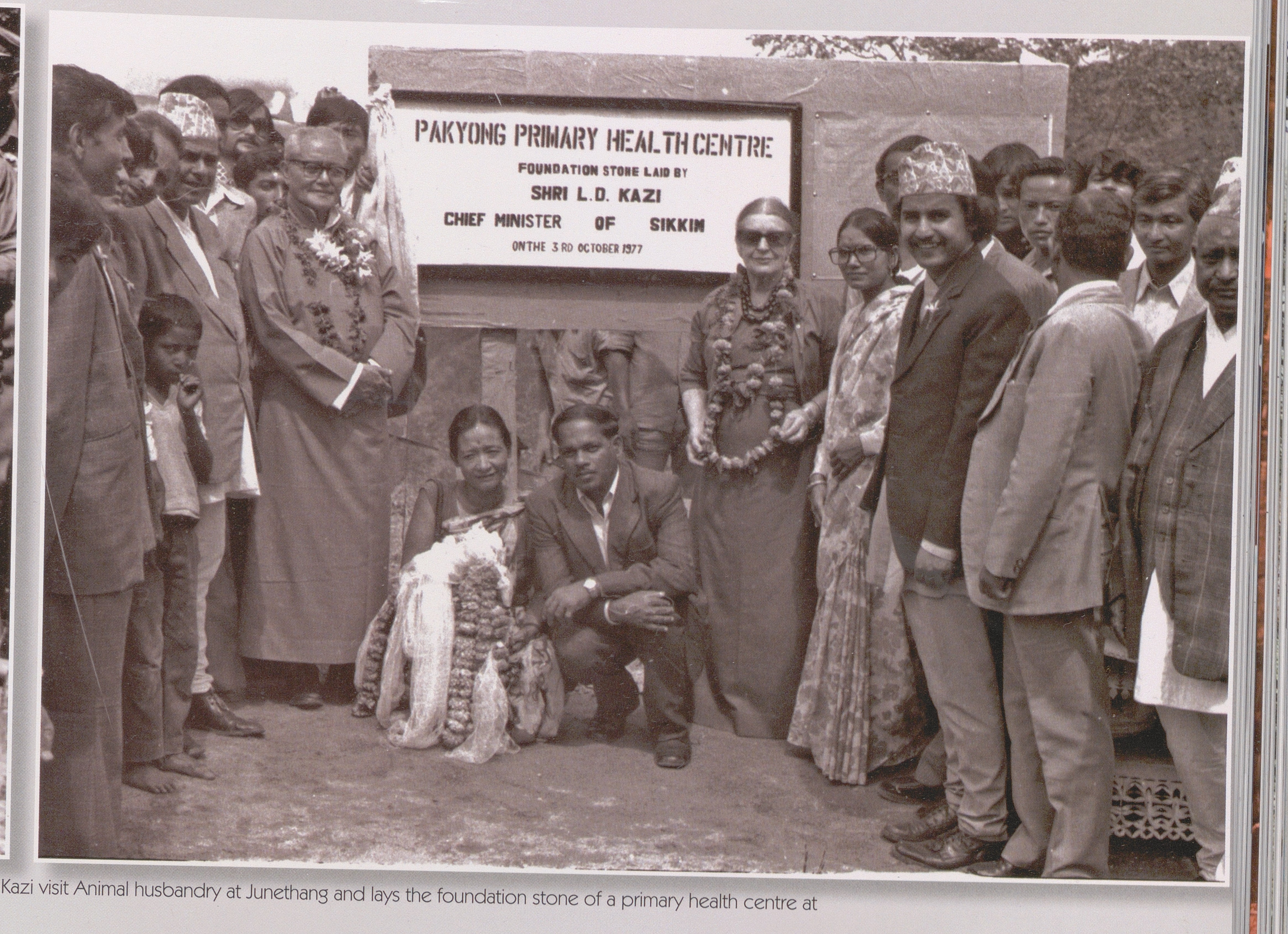 Kazi visit Animal husbandry at Junethang and lays the founda