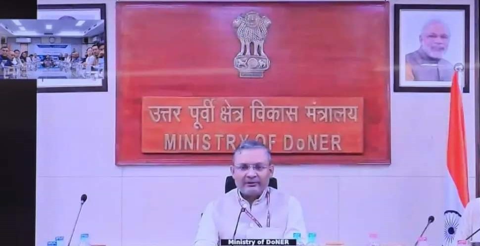 MDoNER के सचिव, चंचल कुमार, कार्यशाला को संबोधित करते हुए।