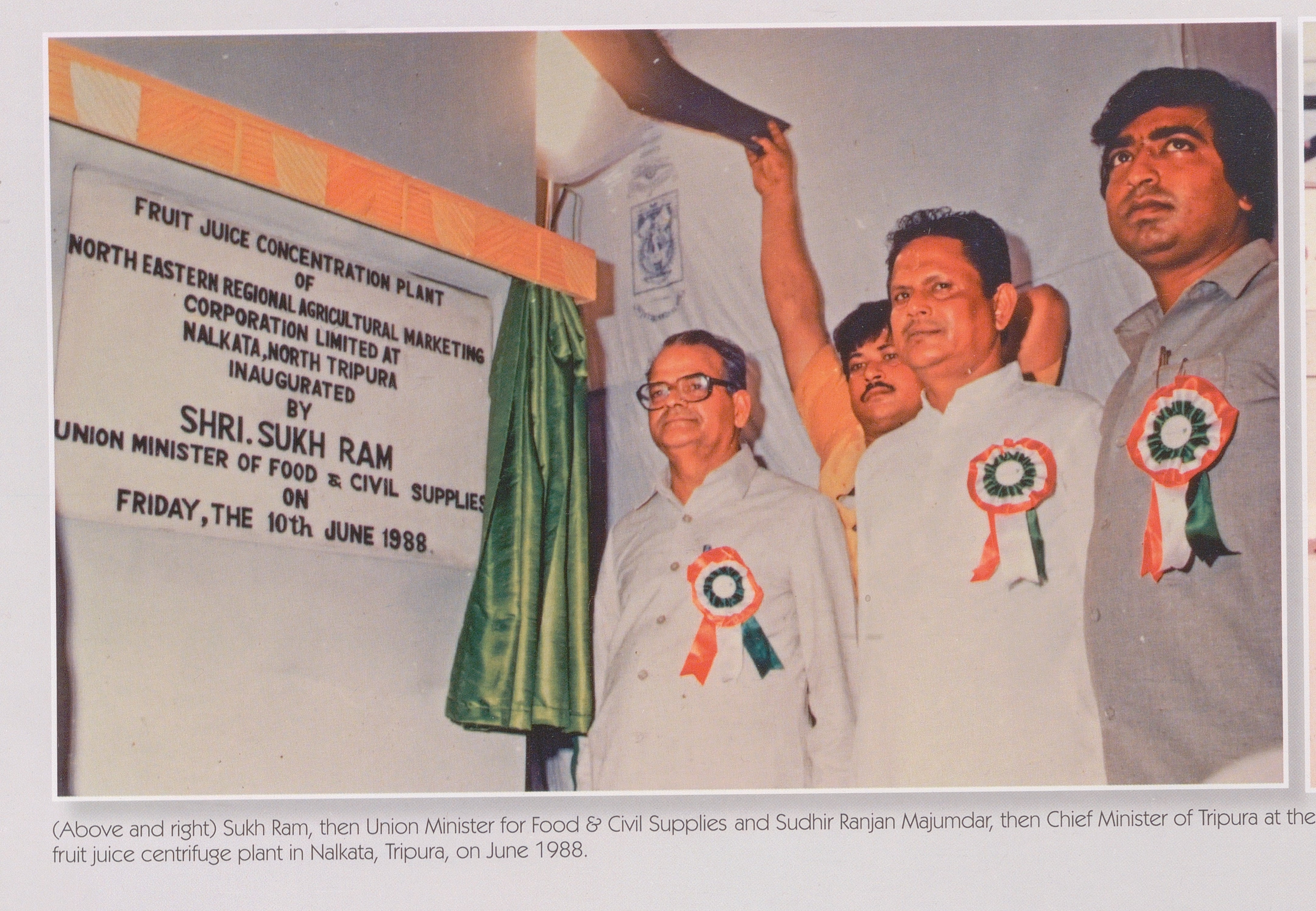 (Above and Right) Sukh Ram, then Union Minister for Food