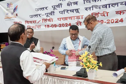 Director IPR, Ajay Parashar honoring Planning Advisor Som Kamei