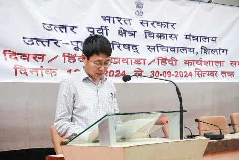 Addressing the participants in the inauguration ceremony