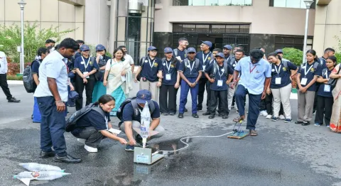 Students at ISRO Bengaluru as part of NE-SPARKS Program