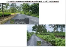 नामलियांग गांव के माध्यम से चोंगखाम-मेमे (एल-13.50 किमी) नामसाई