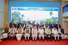 Group photo with Union Home Minister & Chairman NEC, Chi