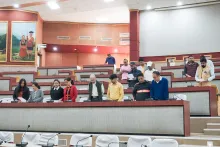 Officers and staff of the Secretariat taking the Integrity P