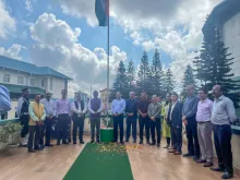 A group photo of senior NEC Officers on 78th Independence Da