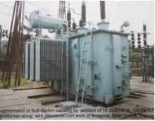 Augmentation of substation capacity by addition of 1x20-25MV