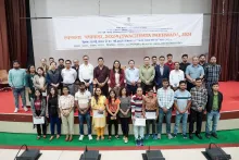 Group photo of NEC Officers and Staff on the last day of the
