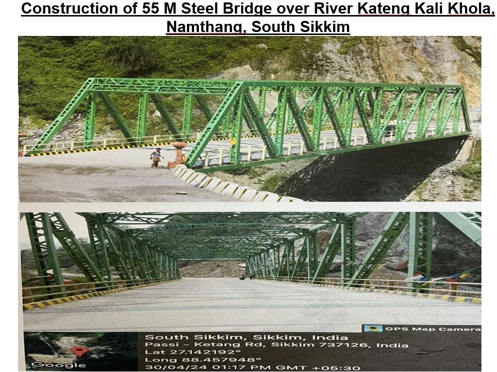 Construction of 55 M Steel Bridge over River Kateng Kali Kho