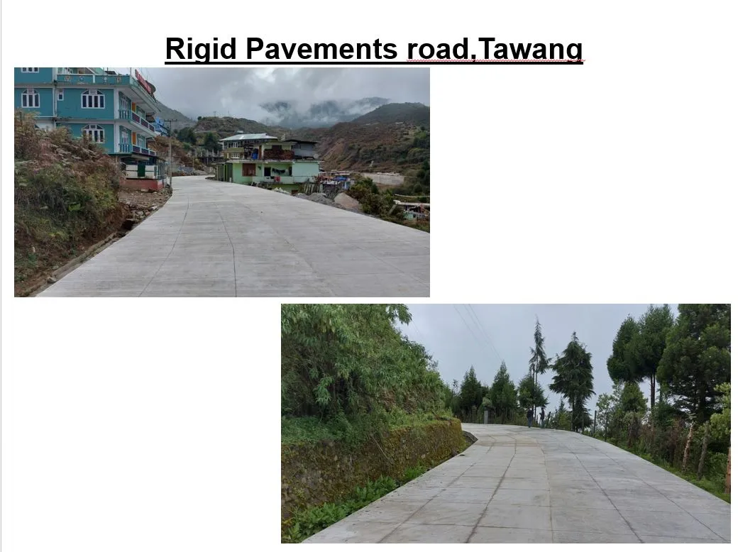 Rigid Pavements road,Tawang