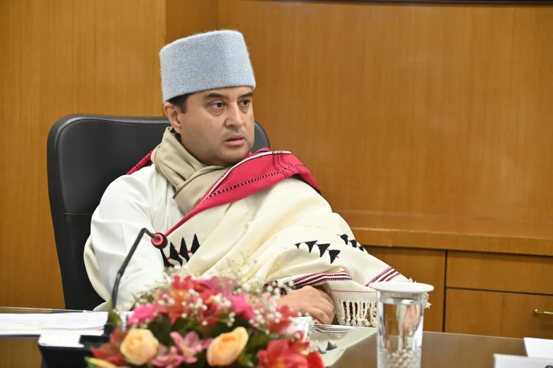 Union Minister, DoNER Sh. Jyotiraditya M. Scindia is addres
