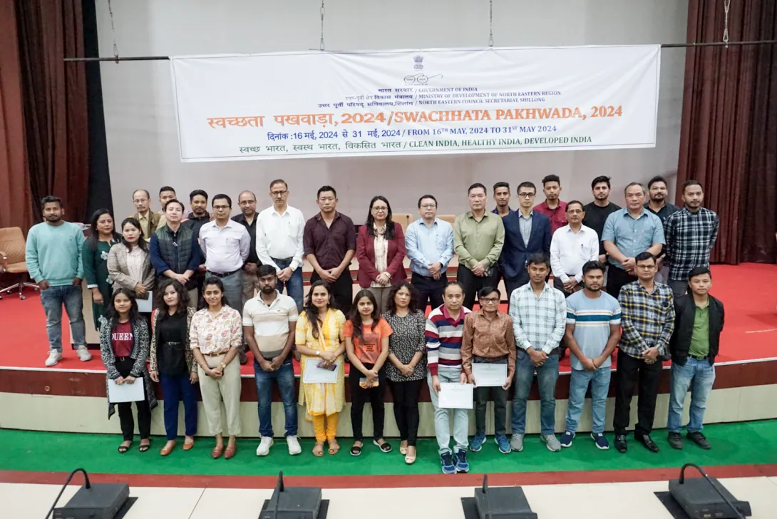 Group photo of NEC Officers and Staff on the last day of the